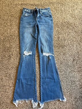 Flying Monkey Distressed Bootcut Jeans